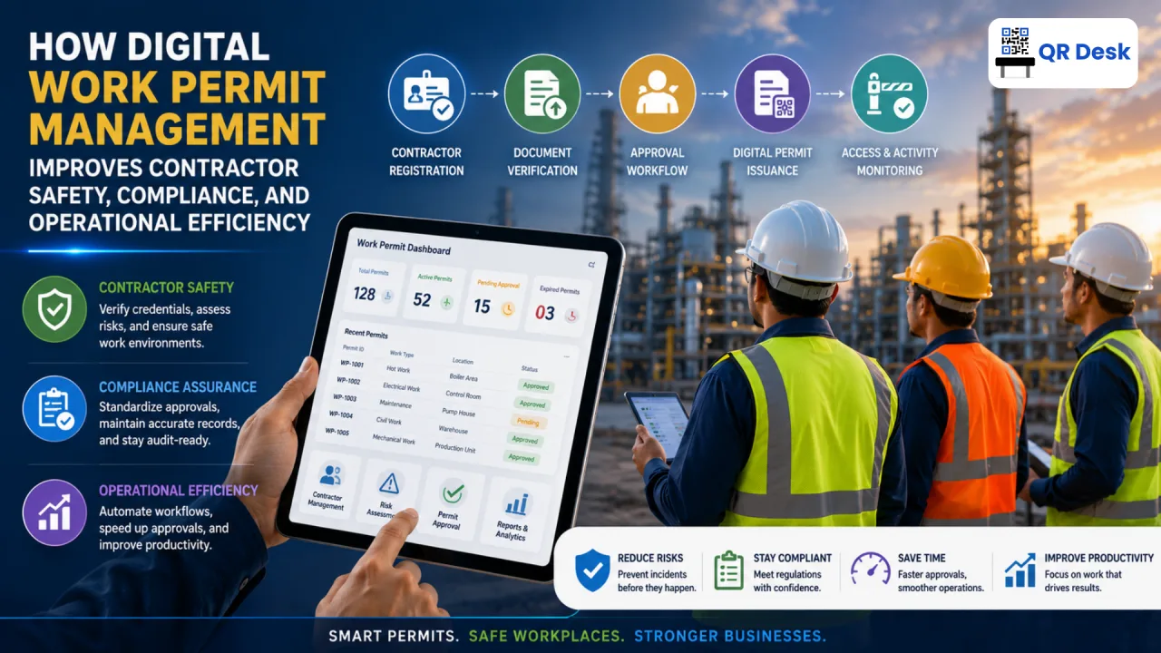 How Digital Work Permit Management Improves Contractor Safety, Compliance, and Operational Efficiency — QR Desk