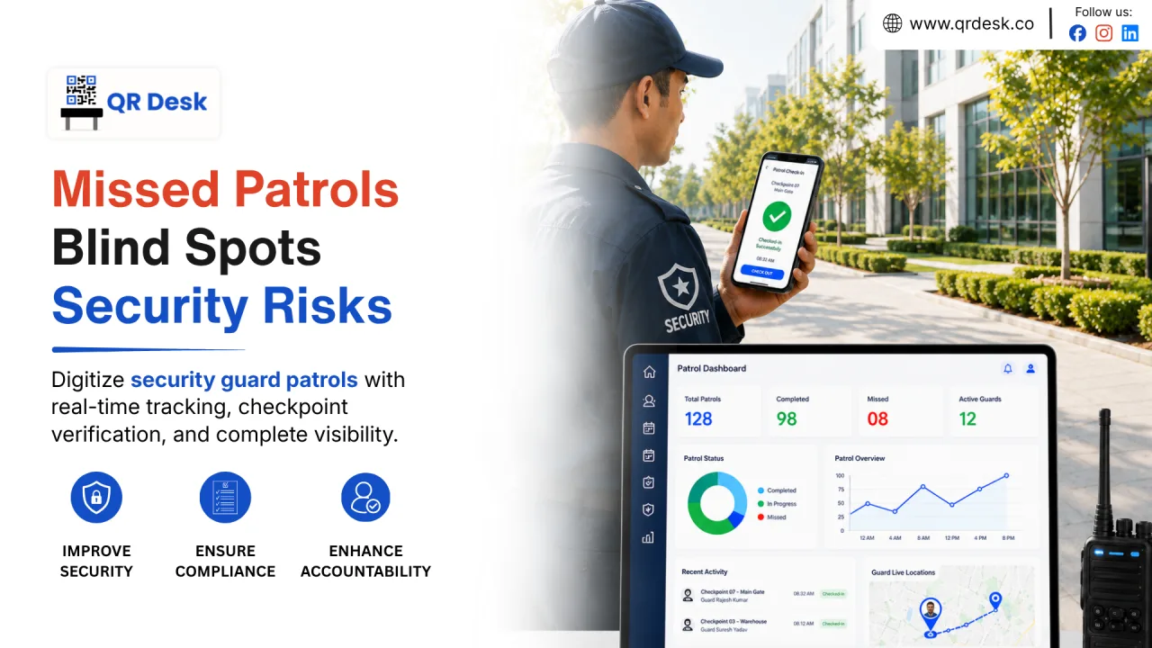 Digitize Security Guard Patrols with Real-Time Tracking, Checkpoint Verification, and Complete Visibility — QR Desk