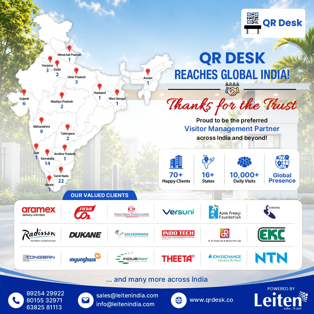 QR Desk Reaches Global India: 70+ Clients, 16+ States, and Counting